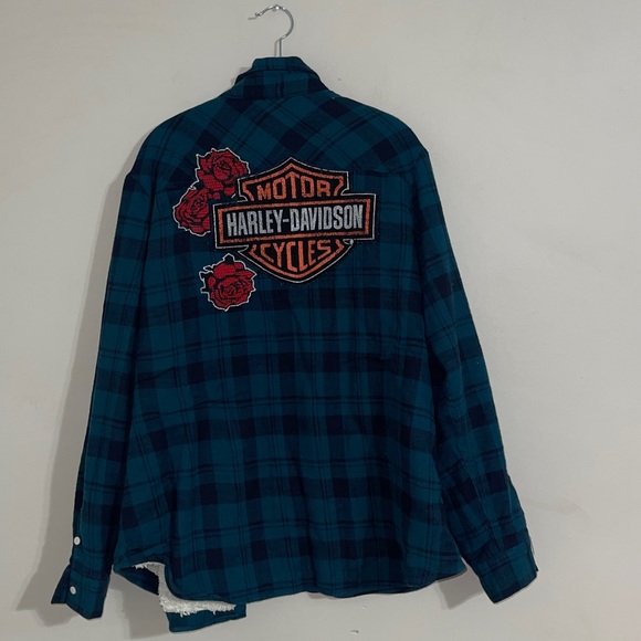 Harley Davidson WOMEN'S SHERPA LINED LAYERING SHIRT large - Picture 1 of 6